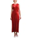 Rails Sanya Paneled Satin Dress In Red