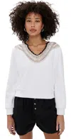 Rails Sava Top Ivory With Crochet In Ivory With Crochet