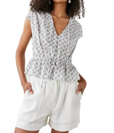 Rails Savi Peplum Top In White Blue Ivy In Multi