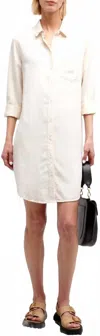 Rails Sawyer Linen-blend Mini Shirtdress In Pearl In Gray