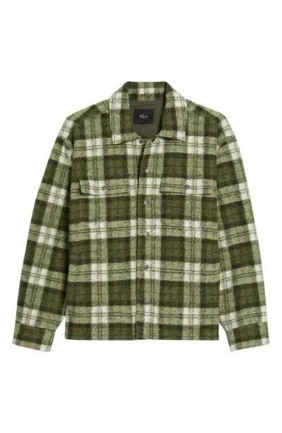 Rails Saxon Relaxed Fit Plaid Snap-up Shirt In Green Mist