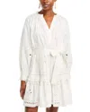 Rails Saylor Cotton Wrap Dress In White