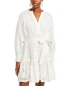 Rails Saylor Cotton Wrap Dress In White