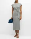 Rails Selah Striped Midi Dress In Grey
