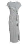 Rails Selah Striped Midi Dress In Ivory Navy Micro Stripe