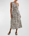 Rails Selani Asymmetric Midi Dress In Russet Floral