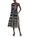 Rails Selani Stripe One-shoulder Cotton Midi Dress In Island Sripe