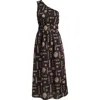 Rails Selani Floral One-shoulder Cotton Midi Dress