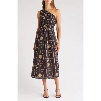 RAILS RAILS SELANI FLORAL ONE-SHOULDER COTTON MIDI DRESS