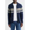 Rails Seldon Stripe Zip-up Cardigan In Blue