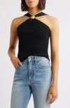 Rails Senna Metal Accent Rib Halter Top
