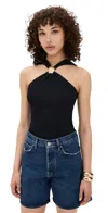 Rails Senna Metal Accent Rib Halter Top