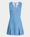 Rails Serra Pleated Denim Minidress In Bristol