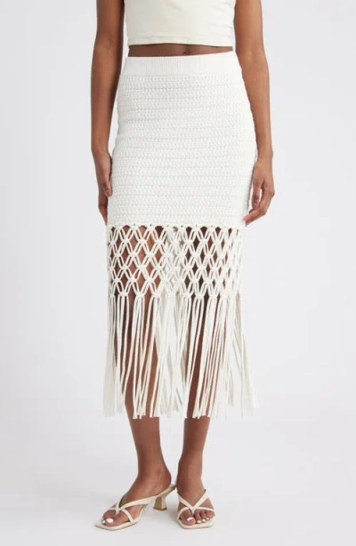 Rails Sevilla Fringe Accent Knit Skirt