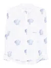 Rails Charli Seashell Print Linen Blend Button-up Shirt In White