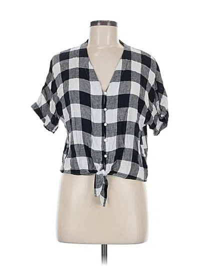 Pre-owned Rails Short Sleeve Blouse In Black