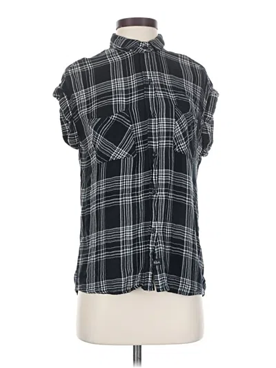 Pre-owned Rails Short Sleeve Blouse In Black