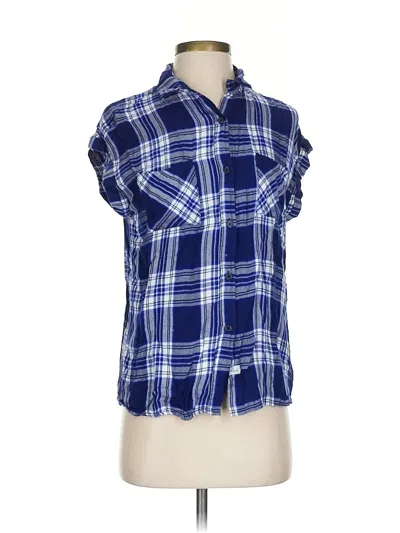 Pre-owned Rails Short Sleeve Blouse In Blue