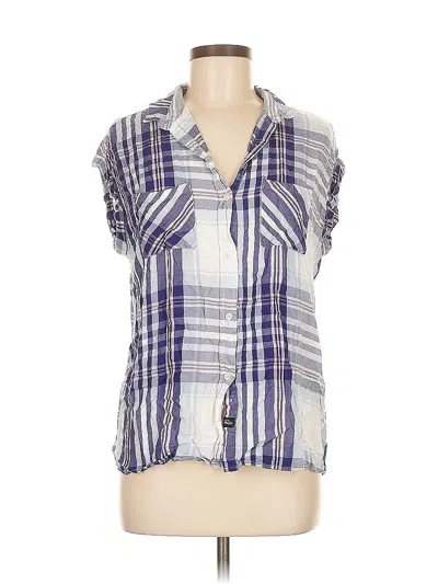 Pre-owned Rails Short Sleeve Blouse In Blue