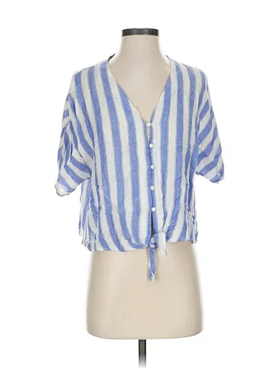 Pre-owned Rails Short Sleeve Blouse In Blue