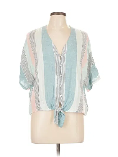 Pre-owned Rails Short Sleeve Blouse In Blue