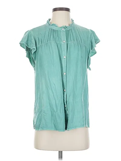 Pre-owned Rails Short Sleeve Blouse In Blue