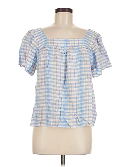 Pre-owned Rails Short Sleeve Blouse In Blue