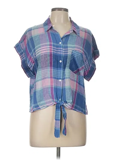 Pre-owned Rails Short Sleeve Blouse In Blue