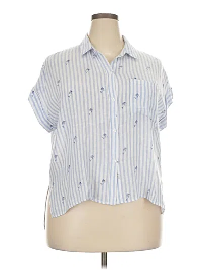 Pre-owned Rails Short Sleeve Blouse In Blue