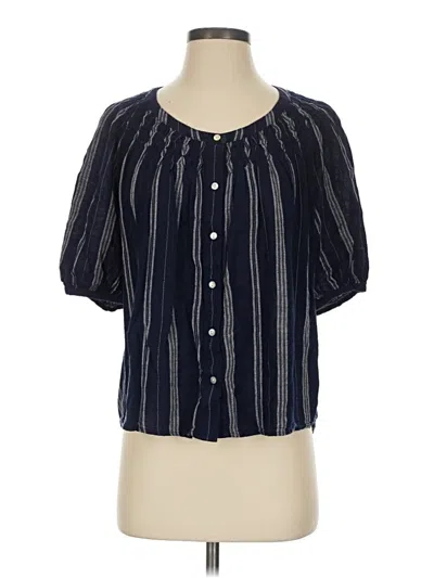 Pre-owned Rails Short Sleeve Blouse In Blue