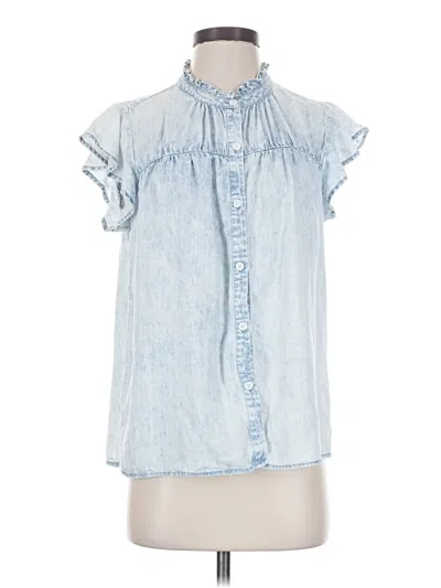 Pre-owned Rails Short Sleeve Blouse In Blue