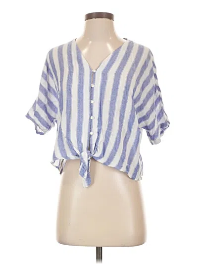Pre-owned Rails Short Sleeve Blouse In Blue