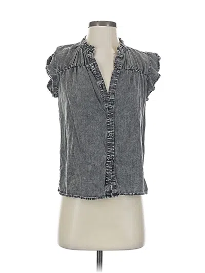Pre-owned Rails Short Sleeve Blouse In Gray