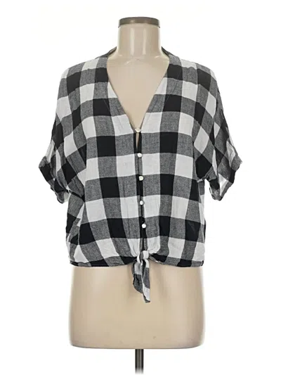 Pre-owned Rails Short Sleeve Blouse In Gray