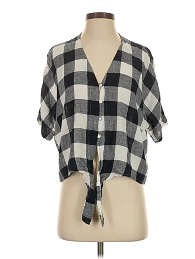 Pre-owned Rails Short Sleeve Blouse In Gray