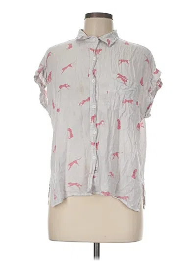 Pre-owned Rails Short Sleeve Blouse In Gray