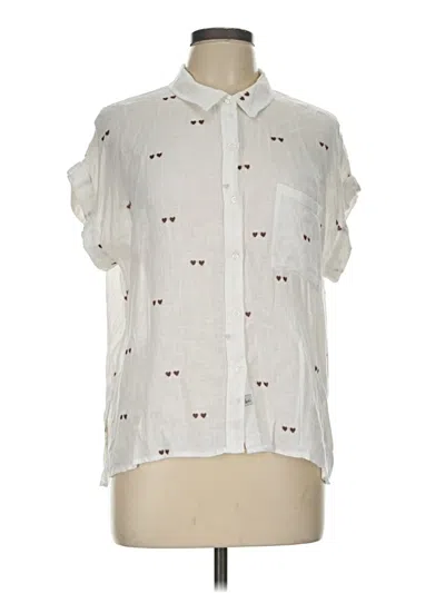 Pre-owned Rails Short Sleeve Blouse In Ivory