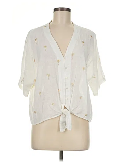 Pre-owned Rails Short Sleeve Blouse In Ivory