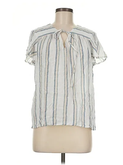 Pre-owned Rails Short Sleeve Blouse In Ivory
