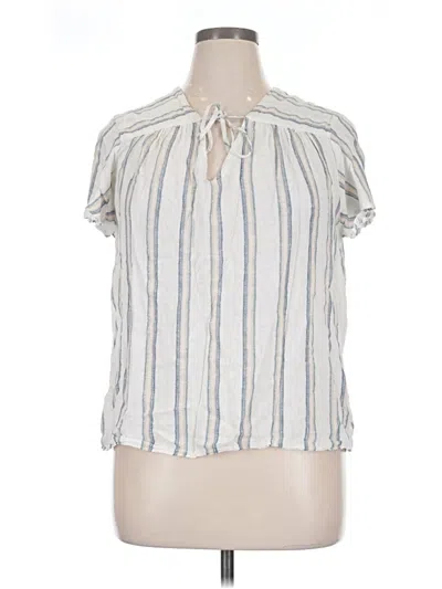 Pre-owned Rails Short Sleeve Blouse In Ivory