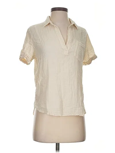 Pre-owned Rails Short Sleeve Blouse In Ivory
