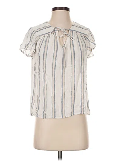 Pre-owned Rails Short Sleeve Blouse In Ivory