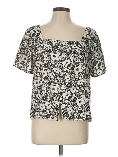 Pre-owned Rails Short Sleeve Blouse In Ivory