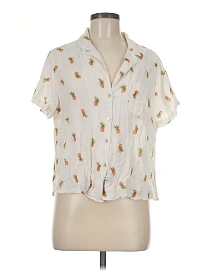 Pre-owned Rails Short Sleeve Blouse In Ivory