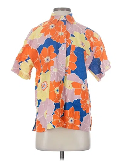 Pre-owned Rails Short Sleeve Blouse In Orange