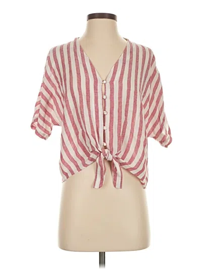 Pre-owned Rails Short Sleeve Blouse In Pink