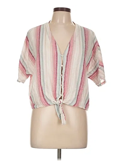 Pre-owned Rails Short Sleeve Blouse In Pink