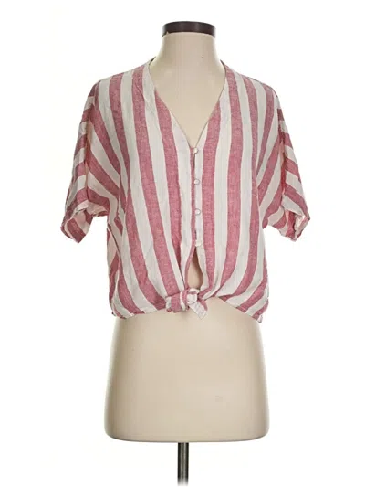 Pre-owned Rails Short Sleeve Blouse In Pink