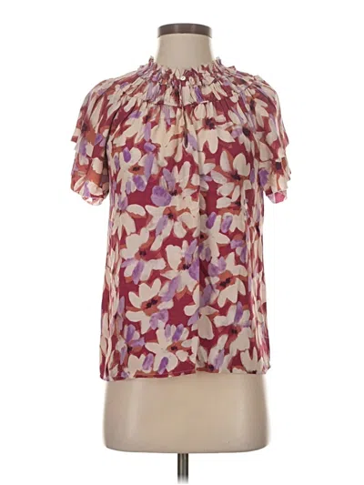Pre-owned Rails Short Sleeve Blouse In Pink