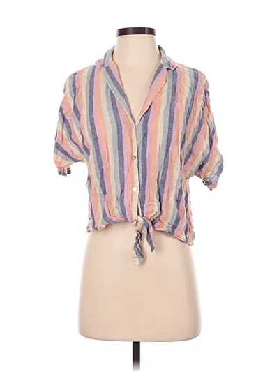 Pre-owned Rails Short Sleeve Blouse In Pink